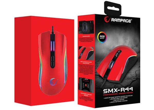 עכבר גיימינג Rampage SMX-R44 Red