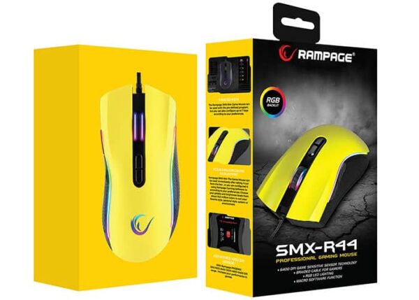 עכבר גיימינג Rampage SMX-R44 Yellow