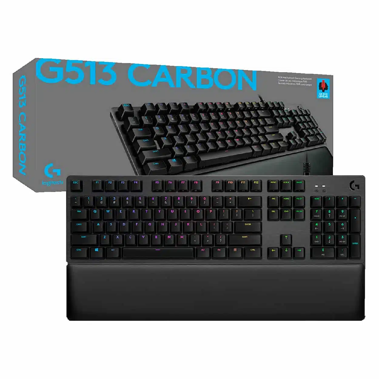 מקלדת לגיימרים מכאנית Logitech G513 RGB GX Red Linear Switches Carbon 1 מקלדת לגיימרים מכאנית Logitech G513 RGB GX Red Linear Switches Carbon