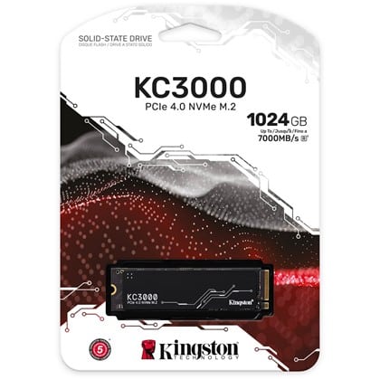 כונן קשיח KINGSTON SSD 1024GB KC3000 PCIe 4.0x4 NVMe 1 KINGSTON SSD 1024GB KC3000 PCIe 4.0x4 NVMe