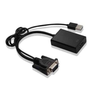 מתאם VGA to HDMI ADAPTER w/USB power cable