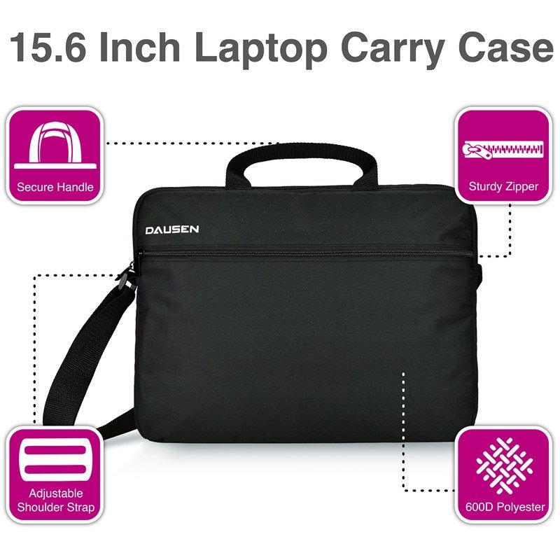 תיק לנייד Dausen Traveller Topload 15.6 Laptop Bag Black 3 תיק לנייד Dausen Traveller Topload 15.6 Laptop Bag Black – תמונה 3