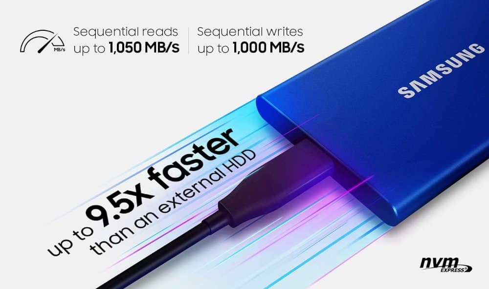 דיסק חיצוני Samsung T7 SSD 500GB 2.5 inch USB 3.2 6 דיסק חיצוני Samsung T7 SSD 500GB 2.5 inch USB 3.2 – תמונה 6