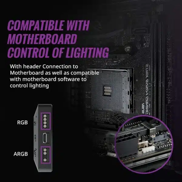 argb led controller4 בקר לתאורת לד Cooler Master ARGB Led Controller