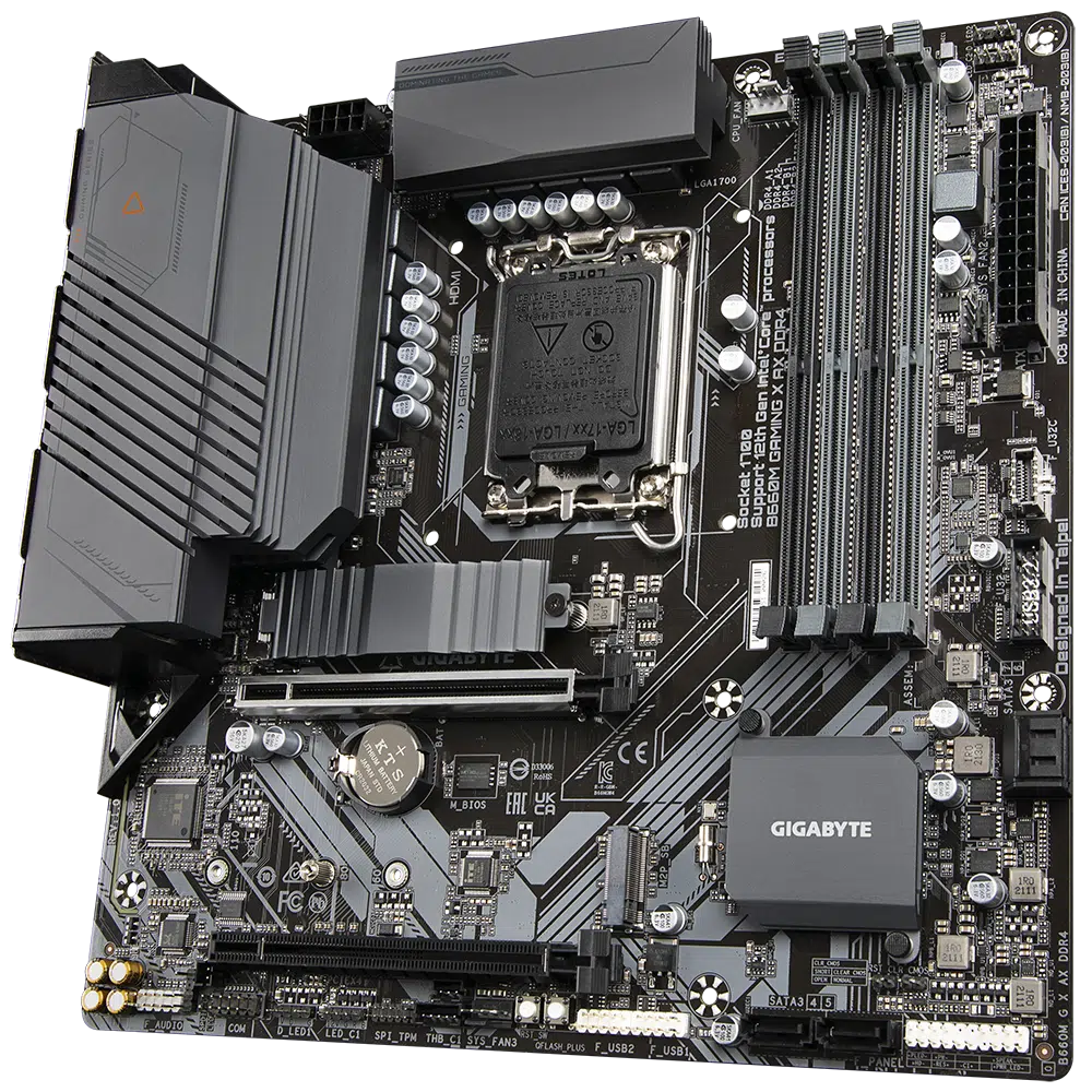 לוח אם Gigabyte B660M GAMING X AX DDR4 rev 1.0 2.5GB LAN WIFI6 2 לוח אם Gigabyte B660M GAMING X AX DDR4 rev 1.0 2.5GB LAN WIFI6 – תמונה 2