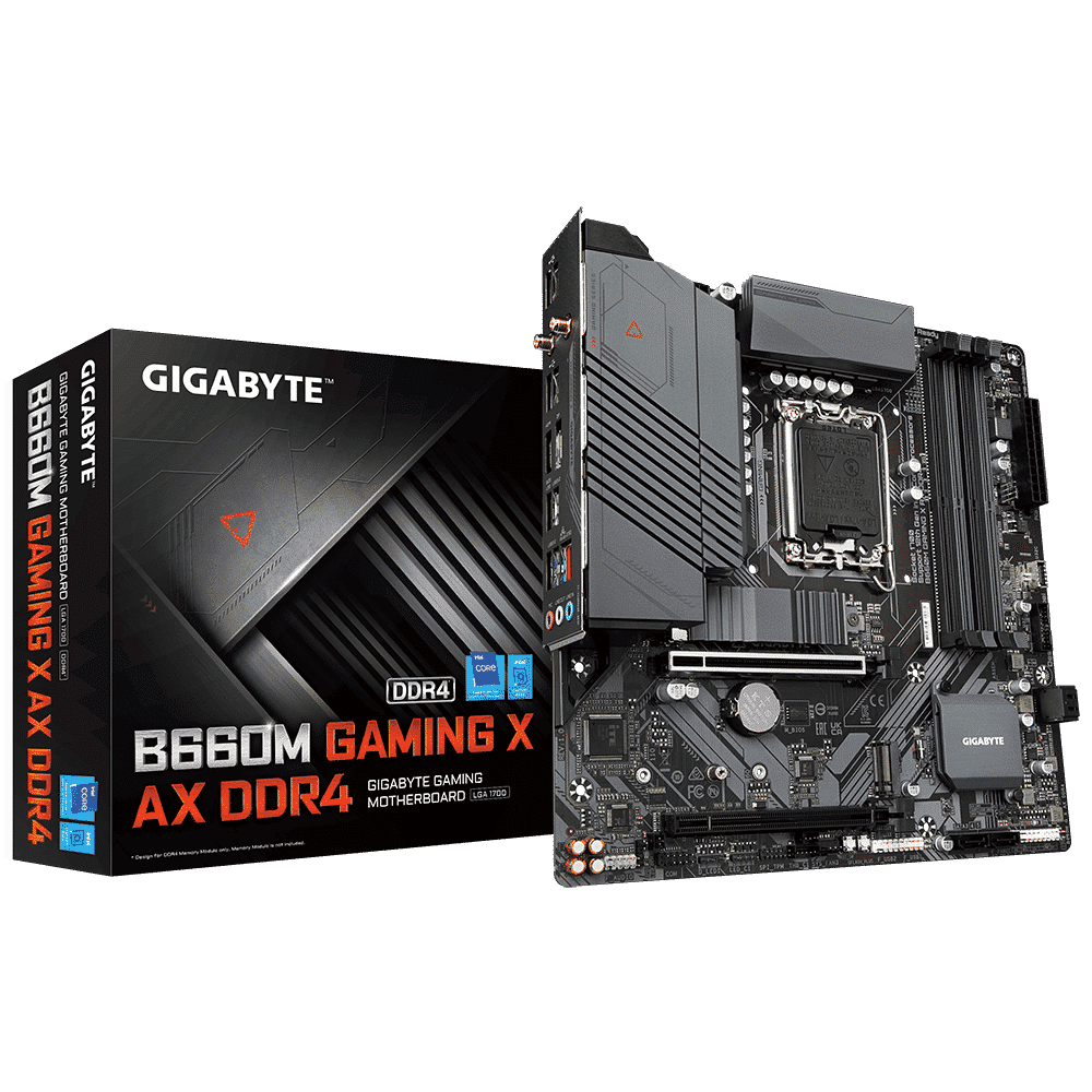 לוח אם Gigabyte B660M GAMING X AX DDR4 rev 1.0 2.5GB LAN WIFI6 1 לוח אם Gigabyte B660M GAMING X AX DDR4 rev 1.0 2.5GB LAN WIFI6