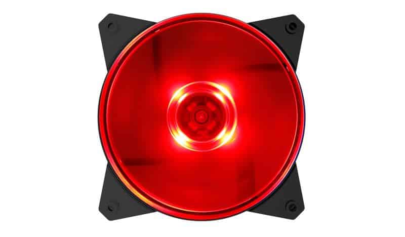 מאוורר למארז COOLER MASTER MF120L RED LED 120mm 1 מאוורר למארז COOLER MASTER MF120L RED LED 120mm