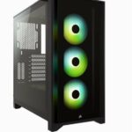 מארז corsair icue 4000x rgb tempered glass mid tower atx black מחשב גיימינג ZEN4 R5 7600X, RTX 4070 Ti, 32GB DDR5, NVMe 500GB