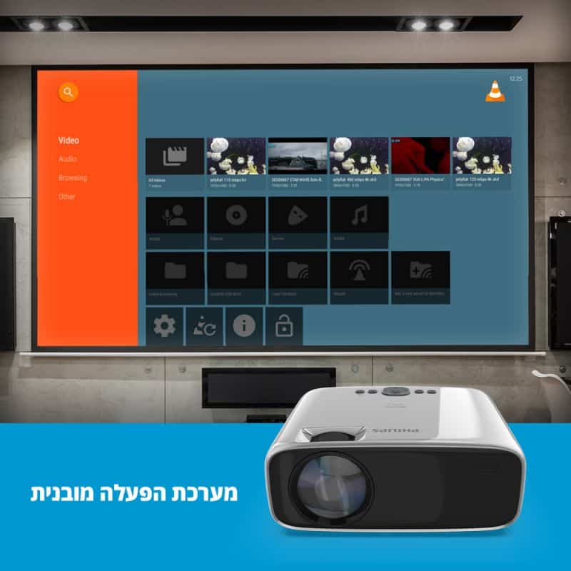 מקרן Philips NPX642 ביתי Full-HD עם WiFi ו- Bluetooth עודפים / תצוגה 7 מקרן Philips NPX642 ביתי Full-HD עם WiFi ו- Bluetooth עודפים / תצוגה – תמונה 7