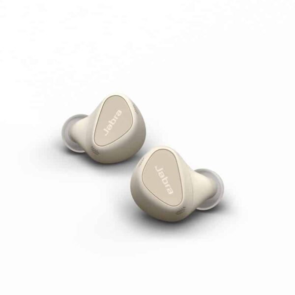Jabra Elite 5 Angle 2 Gold Beige LB Large RGB אוזניות True Wireless איכותיות עם סינון רעשים למוזיקה ושיחות - Elite 5