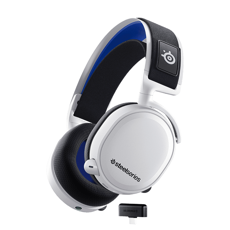 אוזניות גיימינג אלחוטיות ל PS5 - Arctis7P+ White 1 אוזניות גיימינג אלחוטיות ל PS5 - Arctis7P+ White