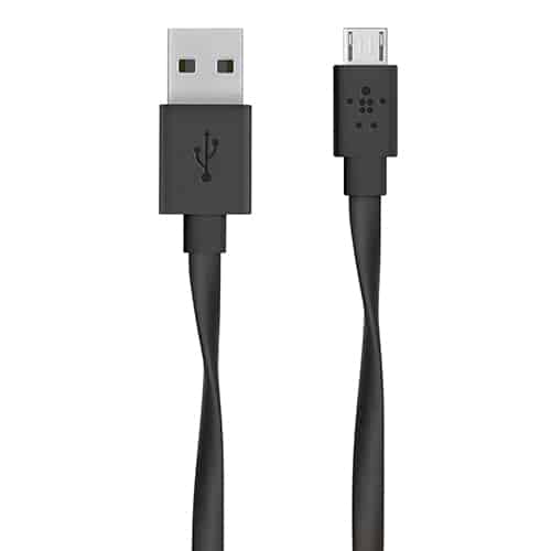 כבל טעינה וסנכרון שטוח עם חיבור מיקרו USB - F2CU046bt 1 כבל טעינה וסנכרון שטוח עם חיבור מיקרו USB - F2CU046bt