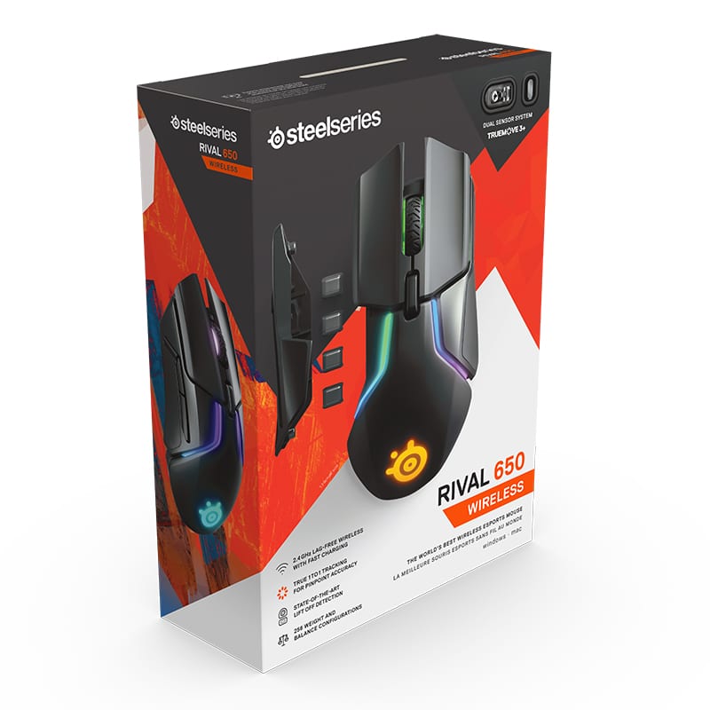 עכבר גיימינג אופטי אלחוטי איכותי - Rival 650 1 עכבר גיימינג אופטי אלחוטי איכותי - Rival 650