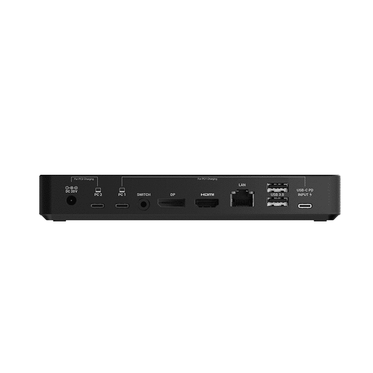 תחנת עגינה KVM USB-C/Thunderbolt עם תצוגה כפולה 2 תחנת עגינה KVM USB-C/Thunderbolt עם תצוגה כפולה – תמונה 2