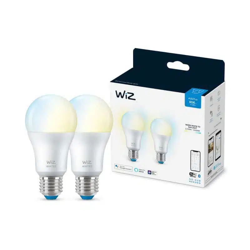 זוג נורות LED חכמות 8W בגודל A60 - 60W A60 E27 TW 2PF 2 זוג נורות LED חכמות 8W בגודל A60 - 60W A60 E27 TW 2PF – תמונה 2