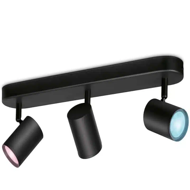 גוף תאורה חכם עם 3 ראשי ספוט מתכוונן צבעוני - spots 3x5W 22-65k 1 גוף תאורה חכם עם 3 ראשי ספוט מתכוונן צבעוני - spots 3x5W 22-65k