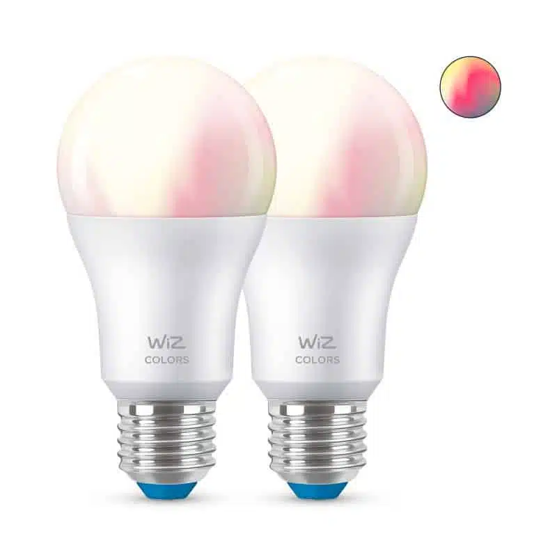 זוג נורות LED צבעוניות חכמות 8W בגודל A60 - 60W A60 E2 2PF 1 זוג נורות LED צבעוניות חכמות 8W בגודל A60 - 60W A60 E2 2PF