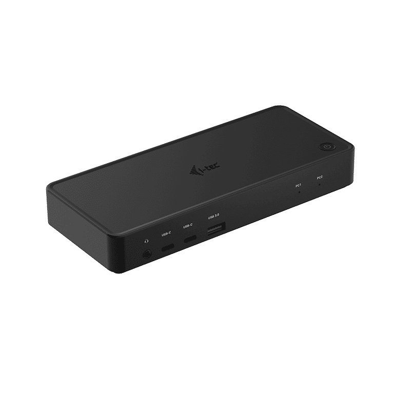 תחנת עגינה KVM USB-C/Thunderbolt עם תצוגה כפולה 1 תחנת עגינה KVM USB-C/Thunderbolt עם תצוגה כפולה