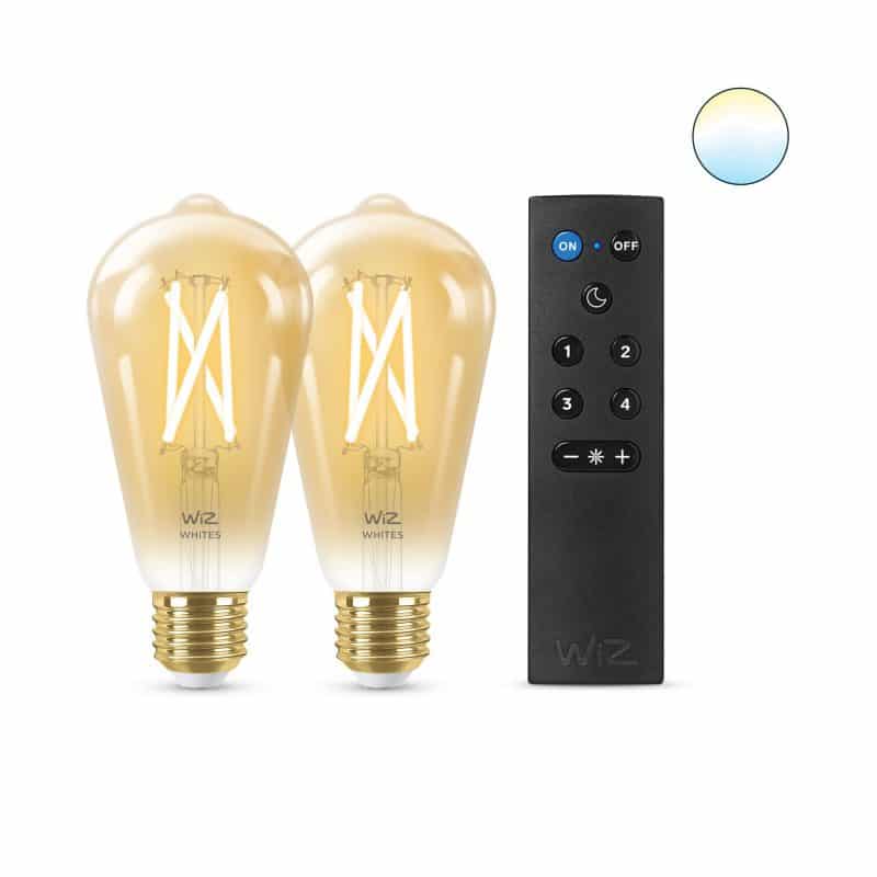 נורות פחם אמבר LED חכמות 7W בגודל ST64 עם שלט חכם - smart bulb 7W ST64 E27 2PCS R 1 נורות פחם אמבר LED חכמות 7W בגודל ST64 עם שלט חכם - smart bulb 7W ST64 E27 2PCS R