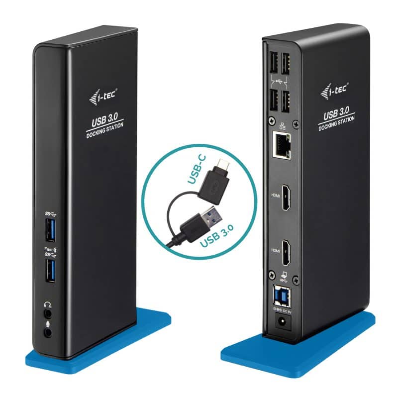 תחנת עגינה HDMI כפול בחיבור USB 3.0/ USB-C - U3DUALHDMI-DOCK 1 תחנת עגינה HDMI כפול בחיבור USB 3.0/ USB-C