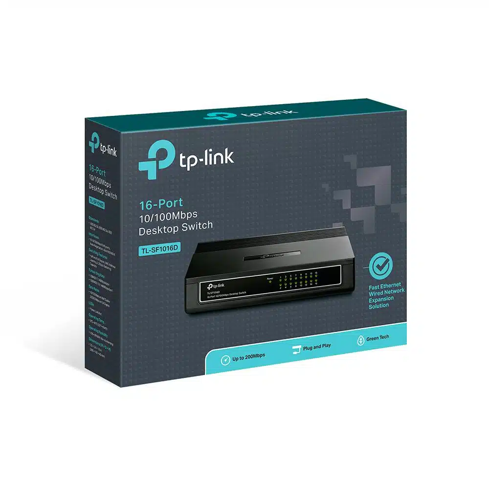 סוויץ' 10/100 TPLINK SF1016D 16 Port SOHO Switch 1 סוויץ' 10/100 TPLINK SF1016D 16 Port SOHO Switch