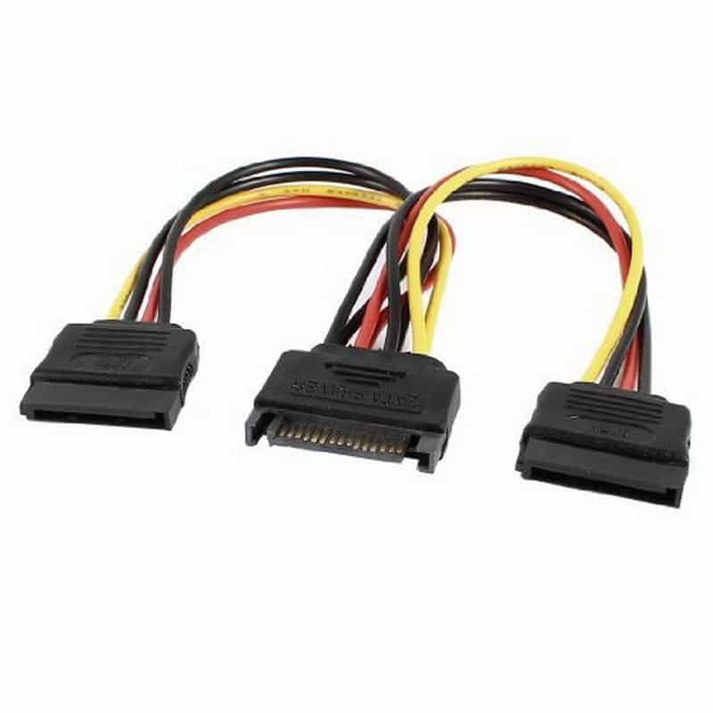 מפצל חשמל Sata Male to 2XSATA Female 3 מפצל חשמל Sata Male to 2XSATA Female – תמונה 3