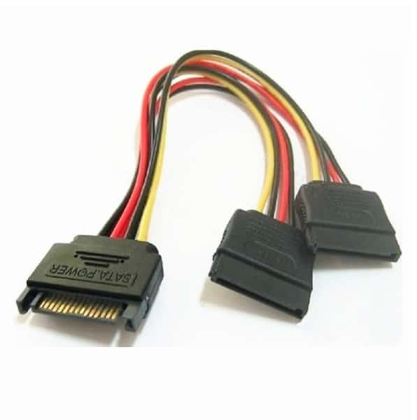 מפצל חשמל Sata Male to 2XSATA Female 2 מפצל חשמל Sata Male to 2XSATA Female – תמונה 2