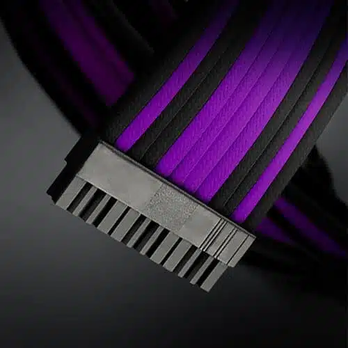 gallery sleeved extension cable kit purple black 02 כבלים מאריכים Antec Sleeved extension Cable Kit Purple/Black
