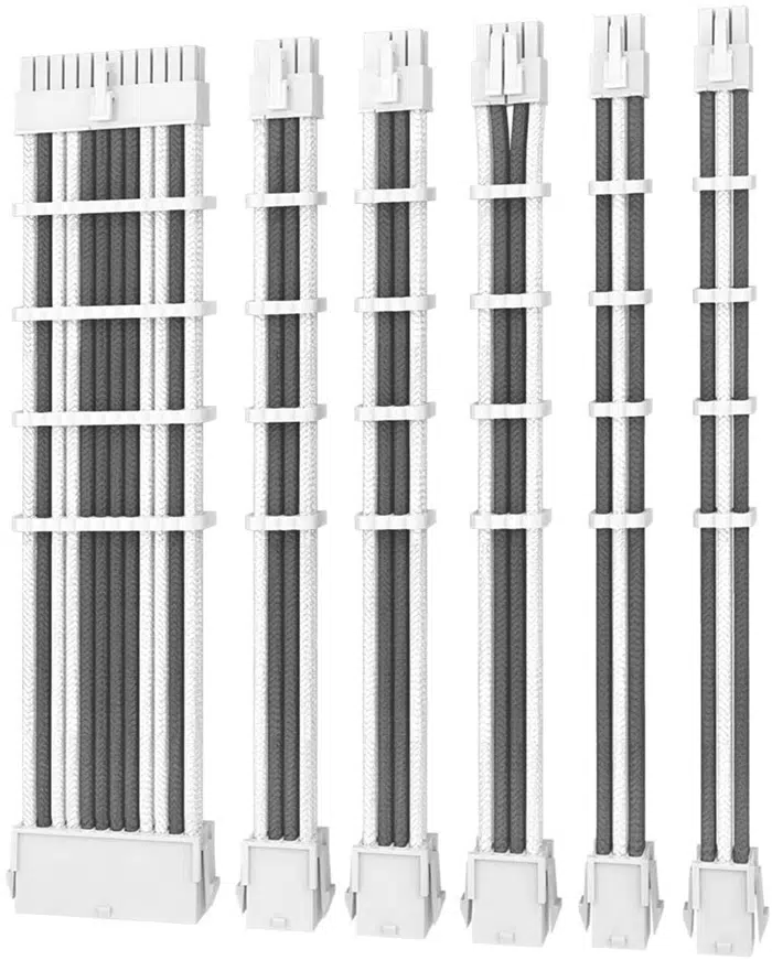 כבלים מאריכים Antec Sleeved extension Cable Kit Grey/White 1 כבלים מאריכים Antec Sleeved extension Cable Kit Grey/White