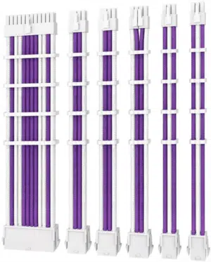 sleeved extension cable kit purple white pdt03 עמוד ראשי