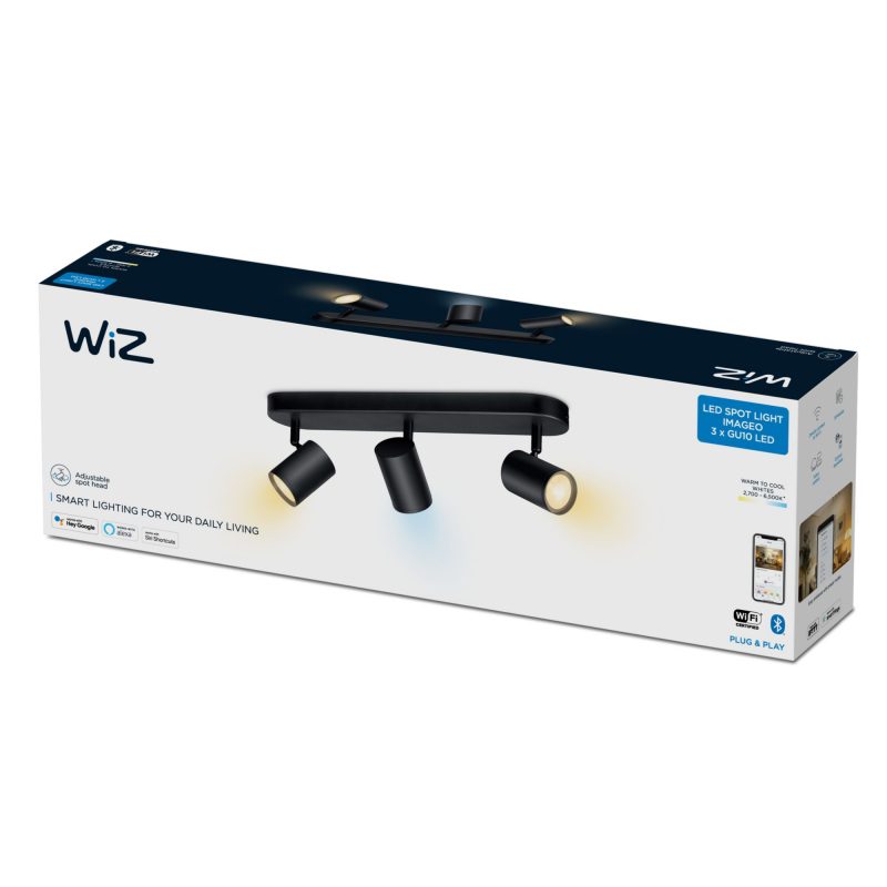 גוף תאורה חכם עם 3 ראשי ספוט מתכוונן - Spots 3x5W 27-65K 2 גוף תאורה חכם עם 3 ראשי ספוט מתכוונן