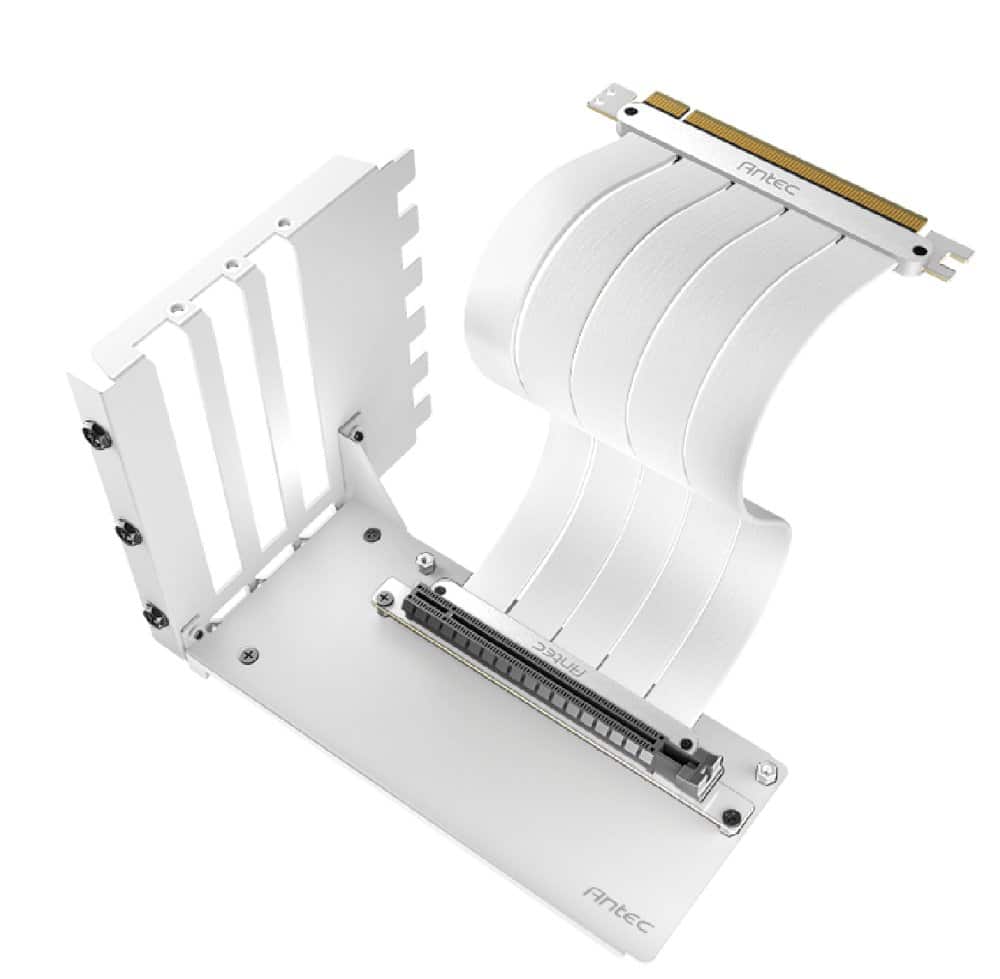 כבל ומתאם לכ.מסך Antec PCI-E 4.0 Riser Cable With Bracket WHITE 1 כבל ומתאם לכ.מסך Antec PCI-E 4.0 Riser Cable With Bracket WHITE