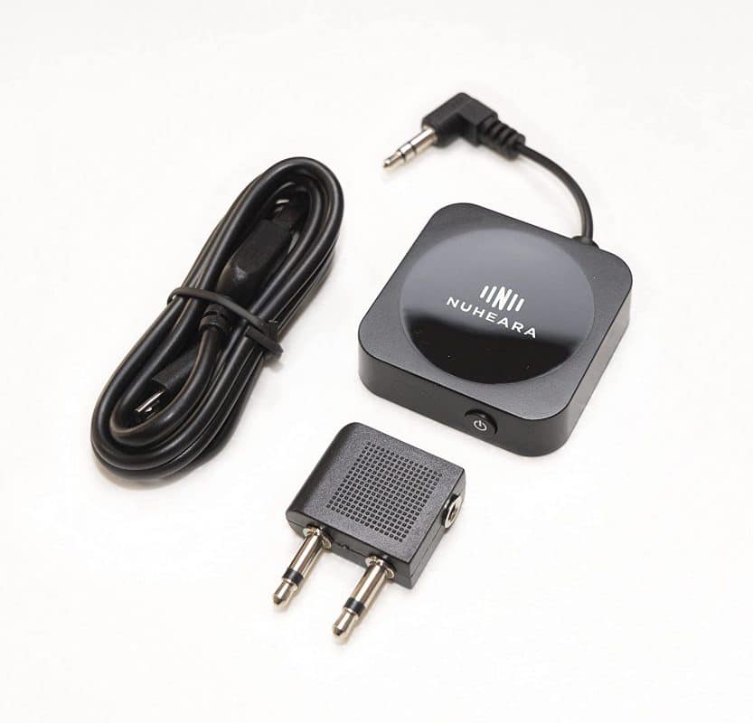 משדר בלוטות' לטיסה לאוזניות IQbuds2 MAX - Nuheara Airplane 2 משדר בלוטות' לטיסה לאוזניות IQbuds2 MAX