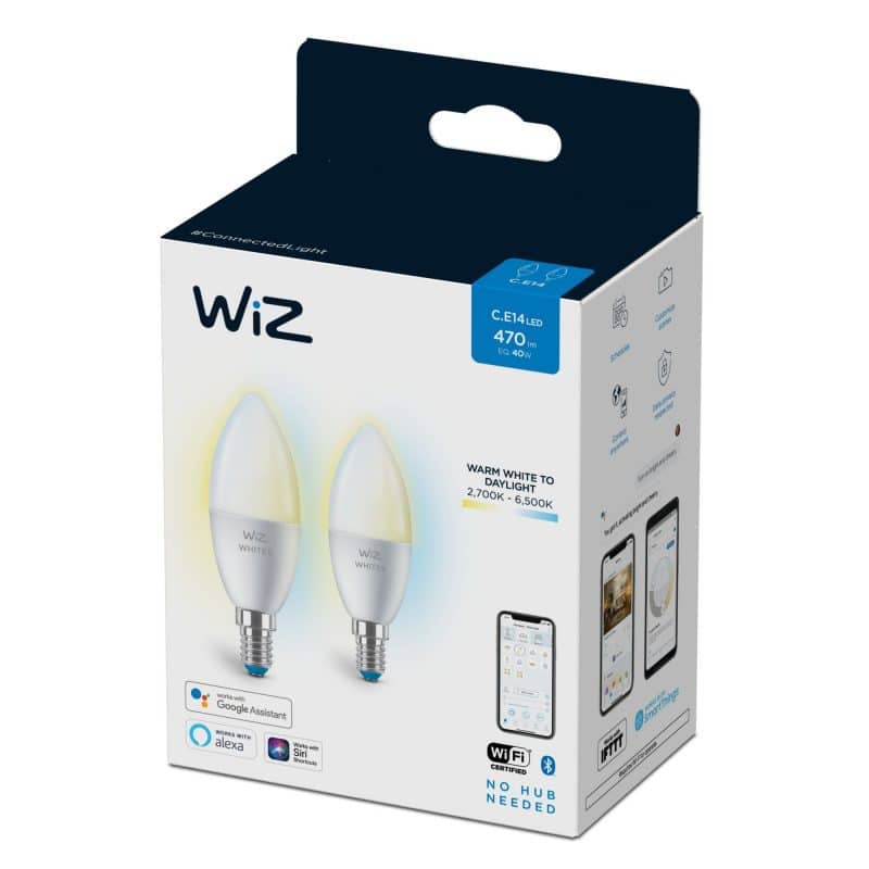 נורת נר LED חכמה 5W בגודל C37 - smart bulb 5W C37 E14 TW 1P 5 נורת נר LED חכמה 5W בגודל C37