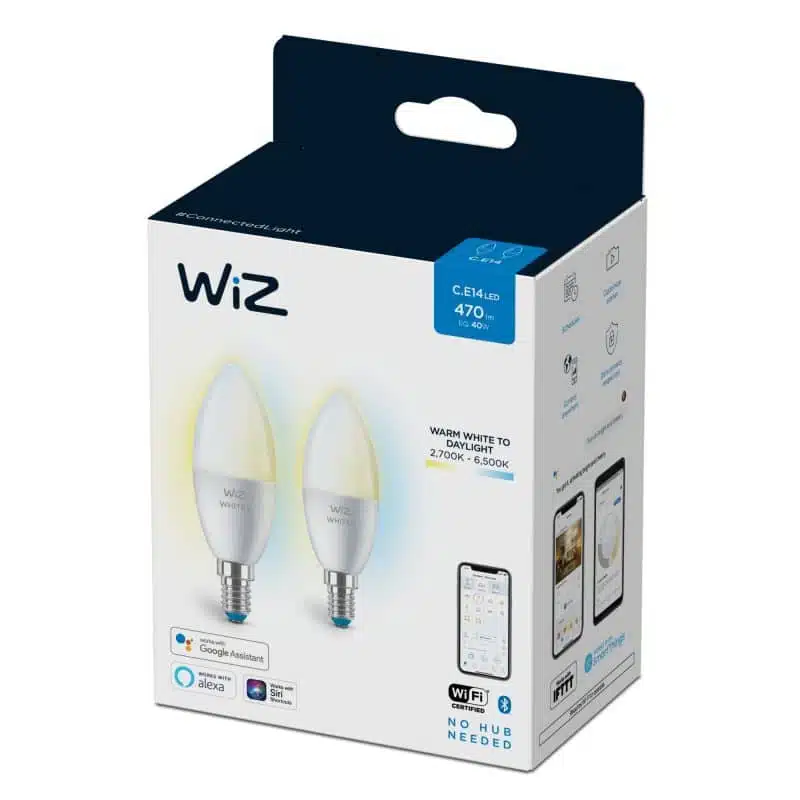 נורת נר LED חכמה 5W בגודל C37 - smart bulb 5W C37 E14 TW 1P 5 נורת נר LED חכמה 5W בגודל C37