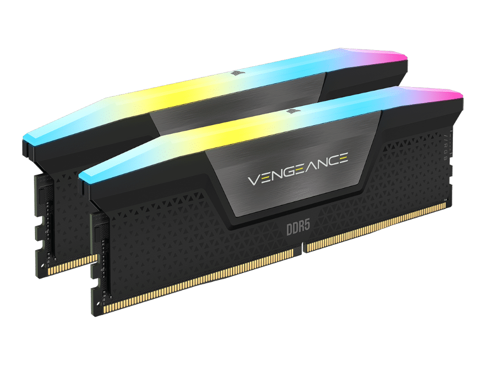 ז. לנייח CORSAIR VENGEANCE RGB 64GB 2x32GB DDR5 6000MHz C30 2 ז. לנייח CORSAIR VENGEANCE RGB 64GB 2x32GB DDR5 6000MHz C30