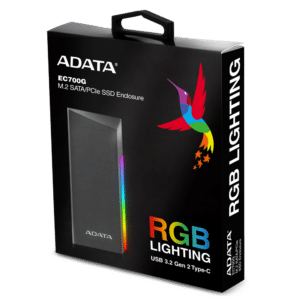 מארז חיצוני לדיסק A-DATA EC700G M.2/NVME USB-C ENCLOSURE RGB