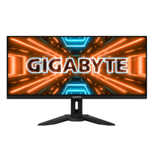 מסך מחשב גיימינג Gigabyte M34WQ 144HZ UWQHD 1MS HDR400 IPS KVM 21:9 SPK BLACK