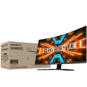 מסך מחשב גיימינג קעור Gigabyte G32QC 2K QHD VA 31.5 1ms 165Hz HDR400 Curved