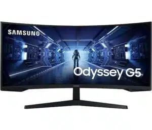 מסך מחשב גיימינג קעור Samsung Odyssey G5 Series Ultra WQHD 34 VA 1ms HDMI DP