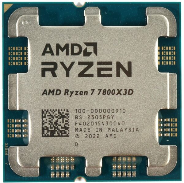 מעבד AMD Ryzen 7 7800X3D Max 5.0 GHZ 8Crs PCIE 5.0 AM5 120W TDP