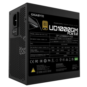 ספק כוח Gigabyte UD1000GM PG5 1000W PCIE 5.0 ready 80 PLUS Gold