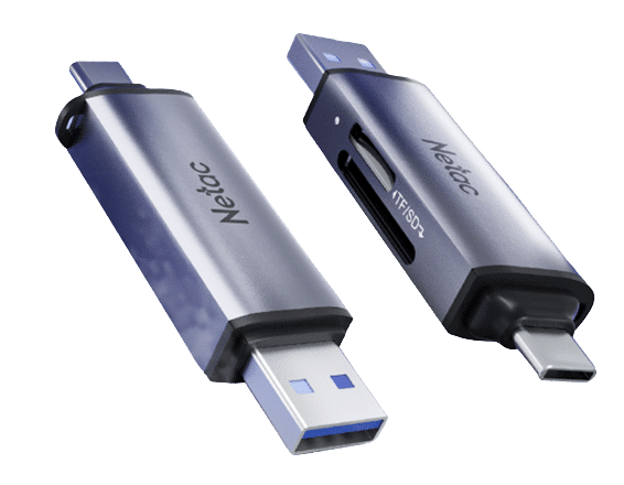 קורא כרטיסים Netac Card READER WK13 USB3.0+TYPE-C Msd/SD 1 קורא כרטיסים Netac Card READER WK13 USB3.0+TYPE-C Msd/SD