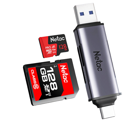 קורא כרטיסים Netac Card READER WK13 USB3.0+TYPE-C Msd/SD 2 קורא כרטיסים Netac Card READER WK13 USB3.0+TYPE-C Msd/SD