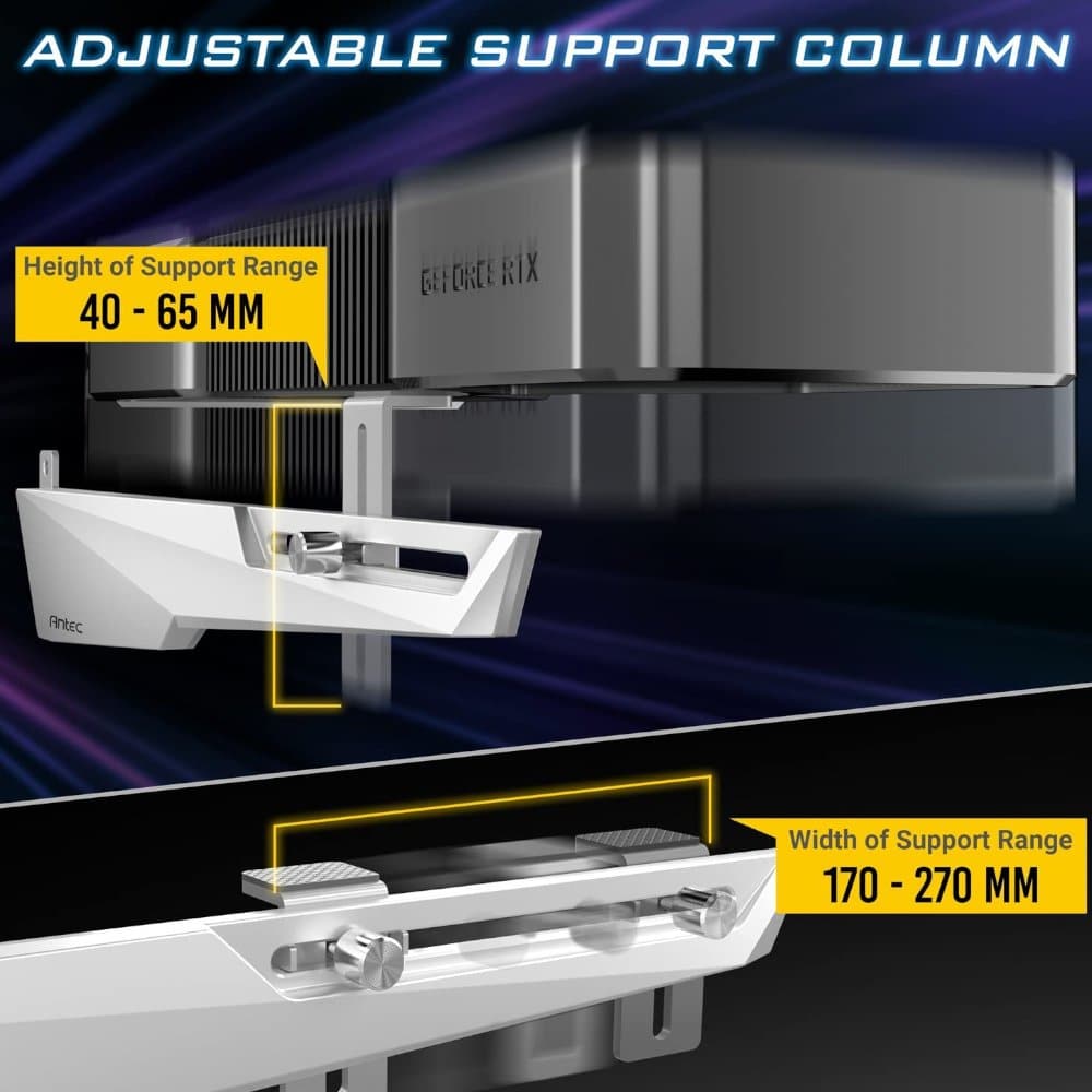 תומך לכרטיסי מסך ANTEC GPU Support Dagger White 2 תומך לכרטיסי מסך ANTEC GPU Support Dagger White