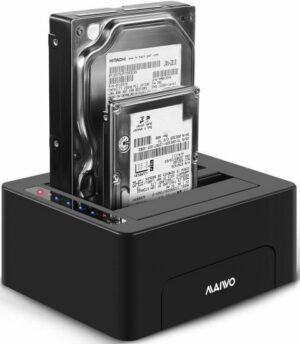 תחנת עגינה ושכפול לשני דיסקים  3.5/2.5 MAIWO USB3.0 Dual Bay