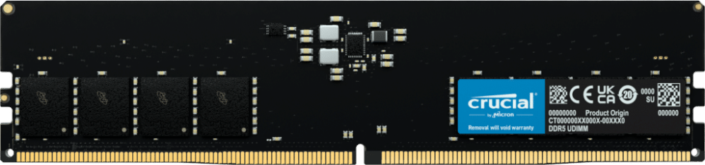 באנדל חלקים Solid1700 500w H610M I5-14400 16GB DDR5 500NVME 6 זכרון לנייח Crucial DDR5 16GB 4800MHZ CL40 1.1V
