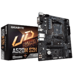 לוח אם למעבדי gigabyte a520m s2h 12 vga dvi hdmi am4 amd 4 מחשב גיימינג Ryzen 5 5500, RTX 3060, 16GB, NVMe 500GB, Windows 11