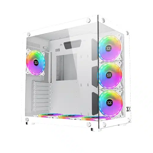 מארז גיימינג לבן AQUARIUS PLUS WHITE עם שלט ARGB 1 מארז גיימינג לבן AQUARIUS PLUS WHITE עם שלט ARGB