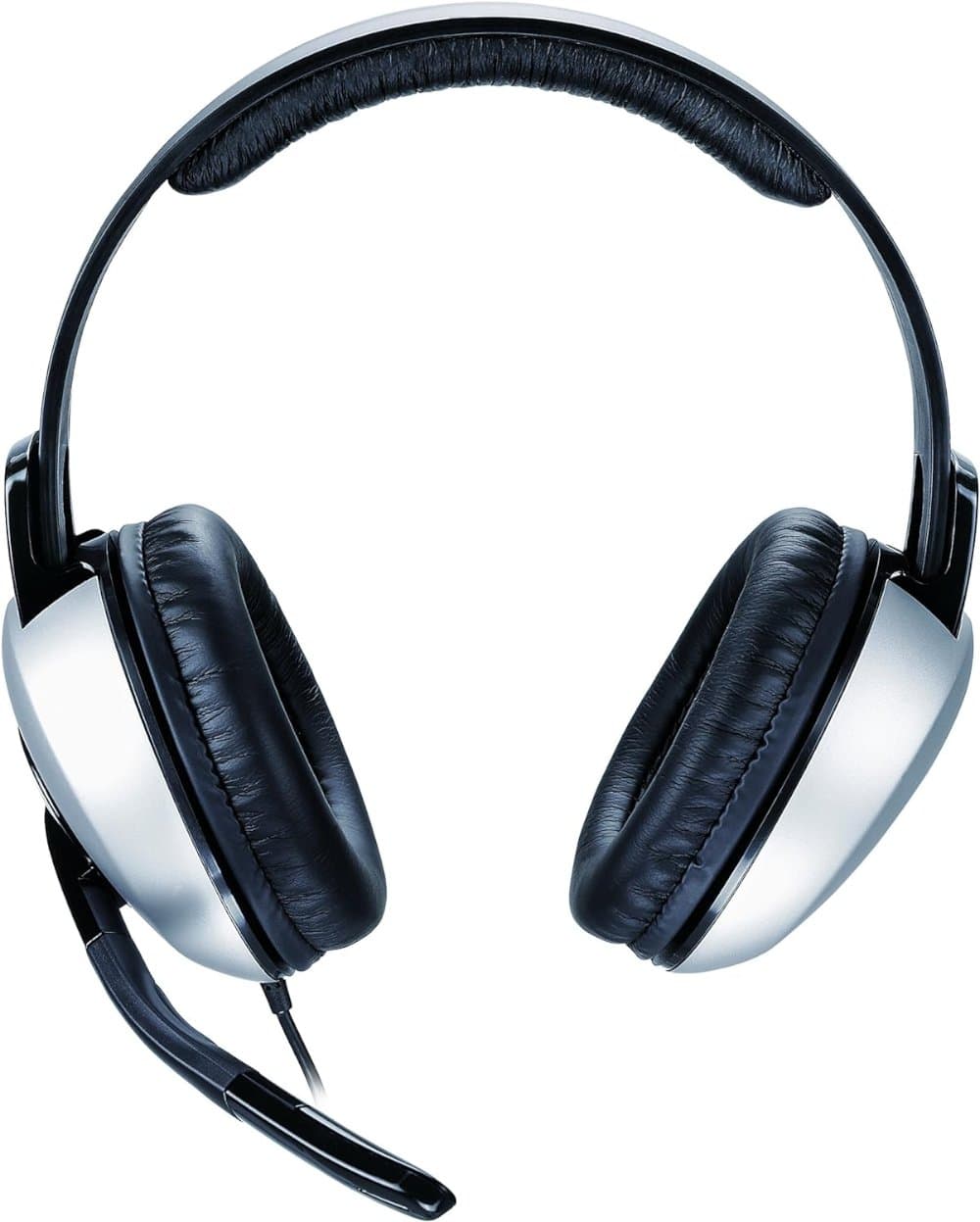 אוזניות ומיק Genius HS-05A Headphones and Mic PL Silver/Black 1 אוזניות ומיק Genius HS-05A Headphones and Mic PL Silver/Black